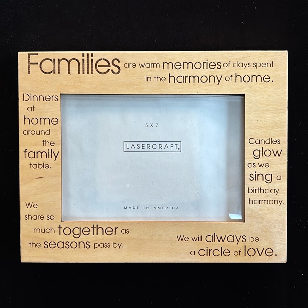 Lasercraft Wooden Family Photo Frame